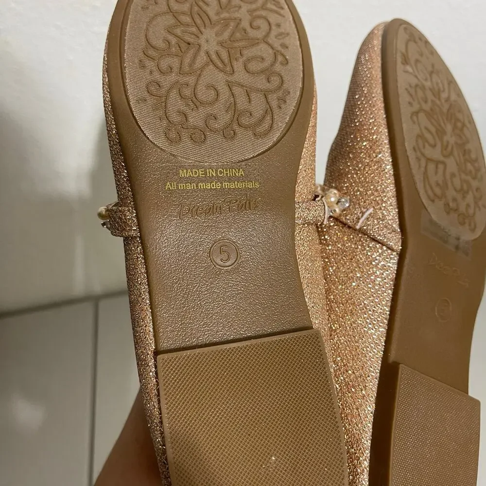 Dream Pairs Girls Mary Jane Dress Shoes Special Occasion Pearl Strap Sz 5